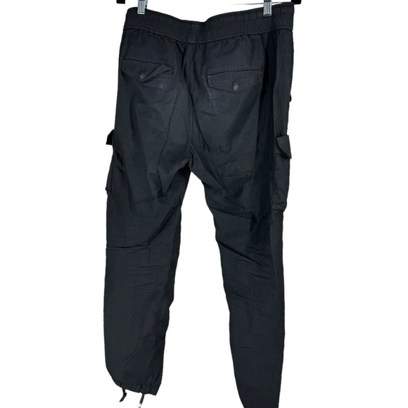 John Elliott BACK SATEEN CARGO PANTS black elastic waist size 1 small - Picture 5 of 8